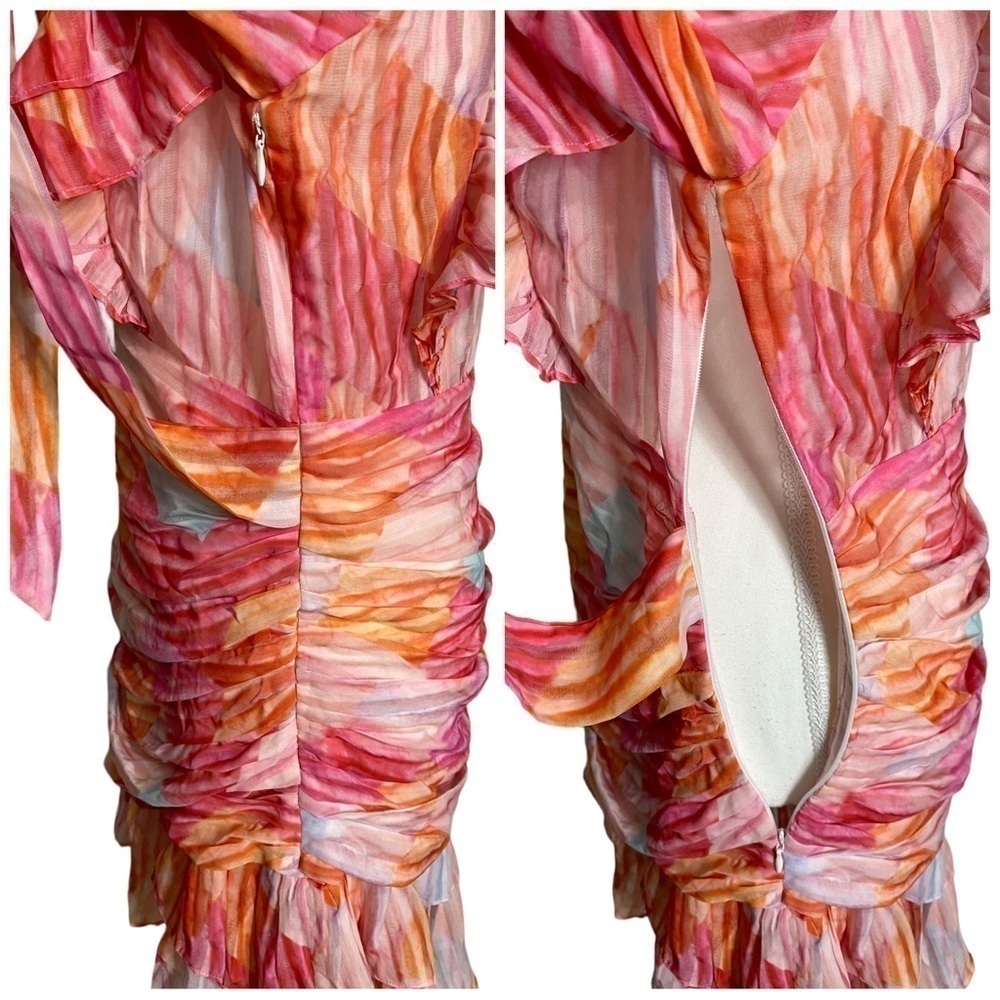 L’ATISTE BY AMY Spring Abstract Ruffle Mini Dress NWT - Picture 8 of 16